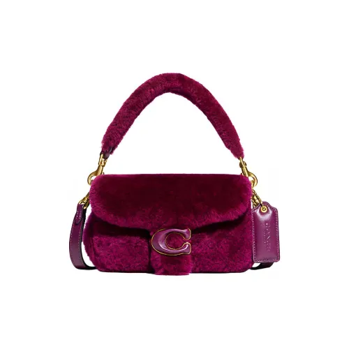 COACH Pillow Shearling Portable Crossbody Bag Shoulder Bag Small Women's Purple