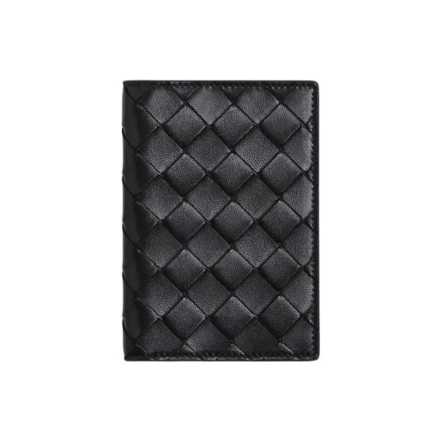 Bottega Veneta Intrecciato Lambskin Держатель для паспорта Женские Черный