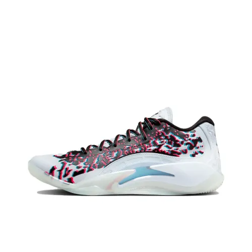 Джордан Zion 3 'Z 3D' Амортизация и Дышащий Низкий Топ Баскетбольные Кроссовки Мужские Белый Черный Красный Азиатская Версия