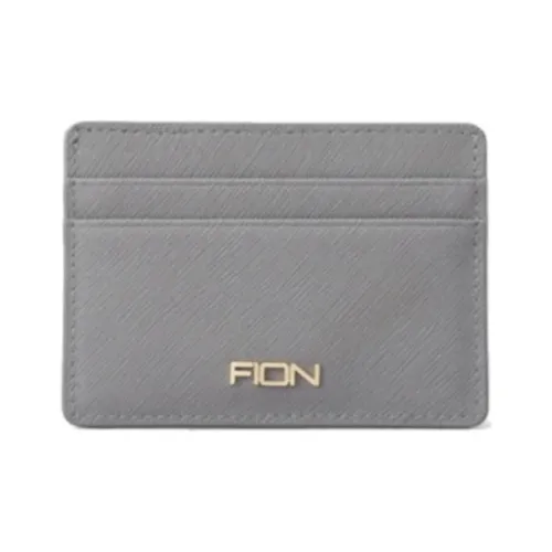 FION Крест Коллаборация Коровья кожа Держатель для карт Держатель для карт Унисекс Серый