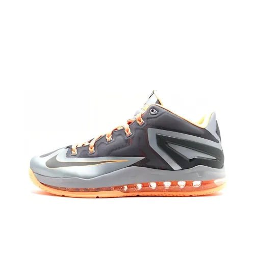 Nike Lebron 11 Low противоскользящие устойчивые к истиранию низкий топ баскетбольные кроссовки для игры мужские черный серый