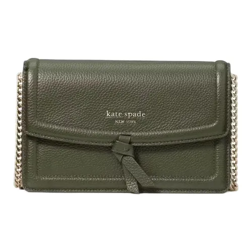 Kate Spade Knott Litchi Grain Leather Crossbody Bag Women's Green Кейт Спад Кнот Личи Граин Кожа Сумка через плечо Женская Зеленая