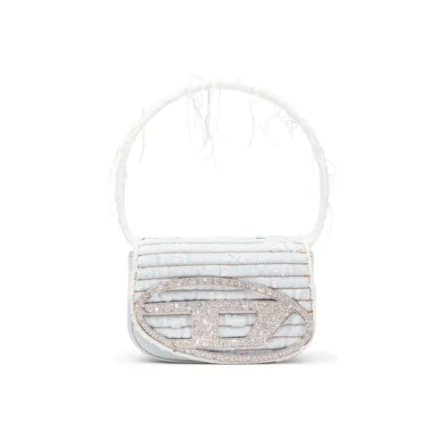 DIESEL Деним с коровьей кожей Сумка через плечо Женская Небесно-голубая