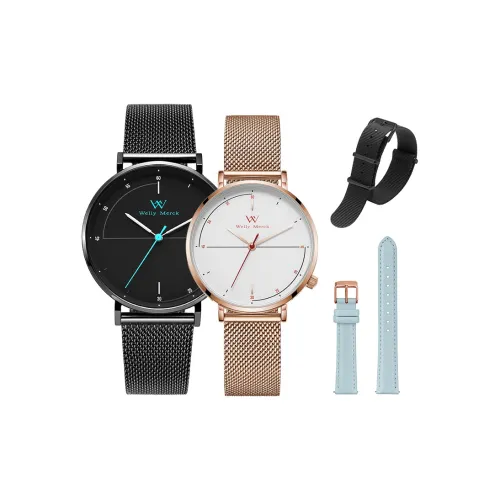 Welly Merck Кварцевый механизм Унисекс Часы 36 мм 42 мм Белый циферблат Корпус из нержавеющей стали Ремешок из нержавеющей стали