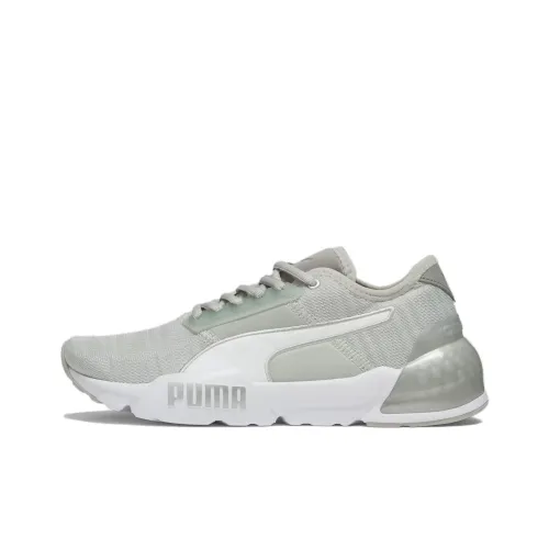 PUMA Cell Phase Femme Амортизация Износостойкий Низкий Топ Беговые кроссовки Женские Серебряный Белый