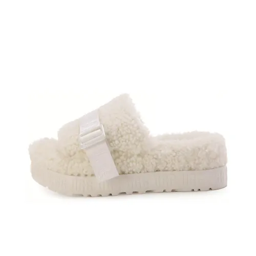 UGG Резиновая подошва Слипоны Женские Белые