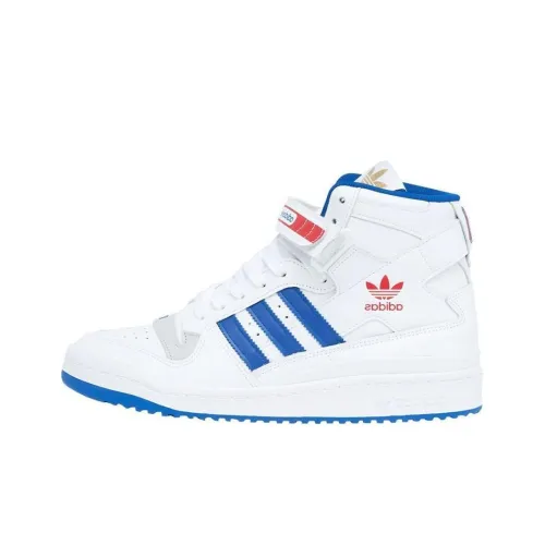 Snipes x Adidas Originals FORUM Высокая амортизация износостойкий высокий топ скейтбордические кроссовки Мужские Синие Белые