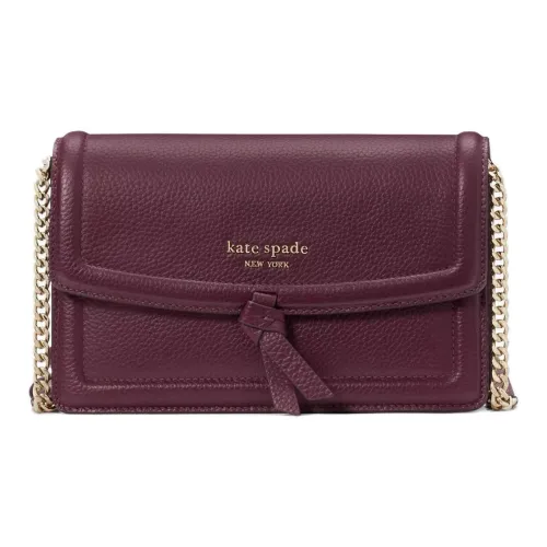 Kate Spade Knott Зернистая кожа личи кожа сумка через плечо женская Deep вишня