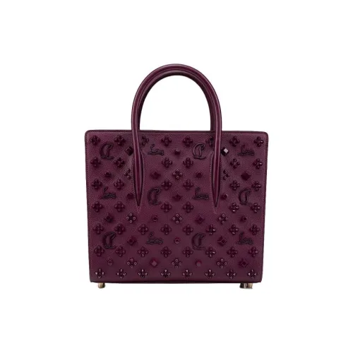 CL LUBOTING с рельефной телячьей кожей тоут сумка для покупок сумка через плечо сумка среднего размера женская цвет мерло красный