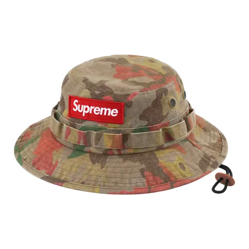 Supreme Cotton Bucket Hats Унисекс Коричневый Камуфляж