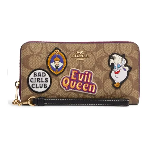 COACH Disney Collaboration Искусственная кожа Сумка Кошелек Стандартный Женский Хаки