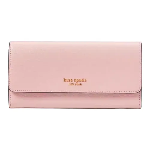 Kate Spade Saffiano кожаный кошелек женский розовый цвет дюна