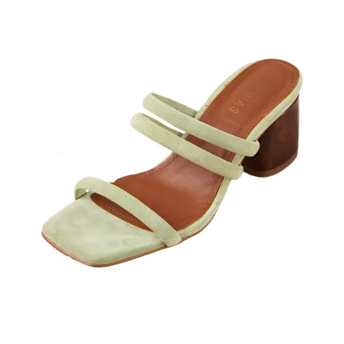 ALOHAS Слипоны 7 см Женские Зеленые