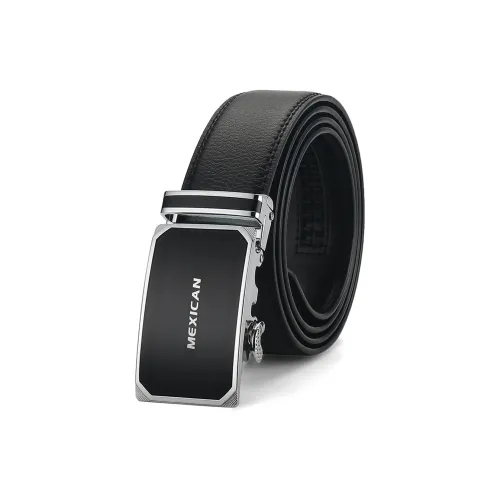 MEXICAN Двойной складной кошелек с несколькими слотами для карт автоматической застежкой кожаные ремни мужской 3,5 см