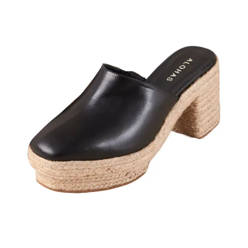 ALOHAS Домашние тапочки 8,5 см Женские Черные