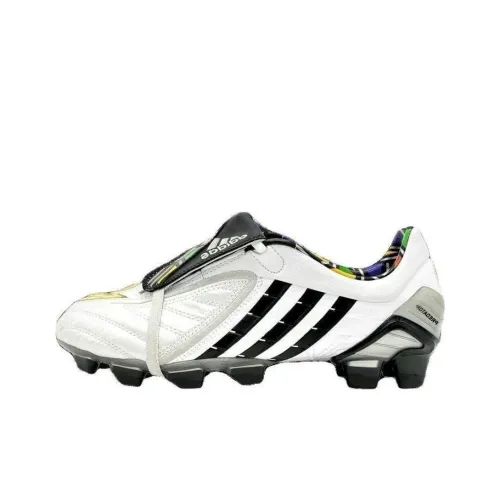 Adidas Predator Absolion FG Твердое покрытие амортизация износостойкие футбольные бутсы унисекс белый черный