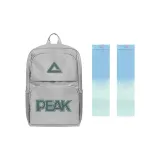 Серебряный рюкзак с синими и белыми охлаждающими рукавами