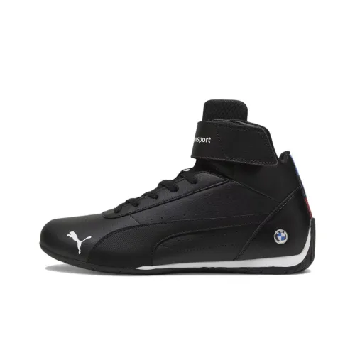 PUMA BMW M Motorsport Neo Cat Амортизация Износостойкие Высокие Кроссовки для тренировок Мужские Черные