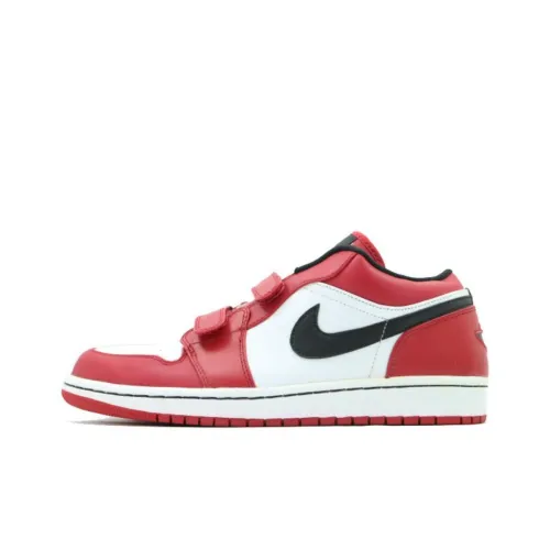 Jordan Air Jordan 1 Износостойкий и Легкий Низкий Топ Винтажные Баскетбольные Кроссовки Унисекс Красный