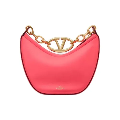 Valentino Vlogo Moon Кожа Наппа Хобо Сумка Сумка через плечо Сумка на плечо Женская Camellia Цвет