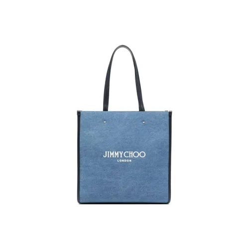 Jimmy Choo Сумка Tote из вымытого денима сумка для покупок сумка через плечо сумка для женщин синий