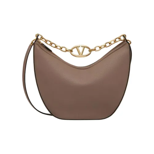 Valentino Vlogo Moon с рельефной телячьей кожей хобо-сумка сумка через плечо женская Clay Brown