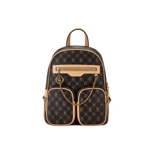 Hush Puppies Синтетическая кожа Рюкзак Большой Женский Кофе Хаки Абрикос