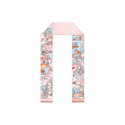 LOUIS VUITTON Шелковые шарфы Женские Розовый