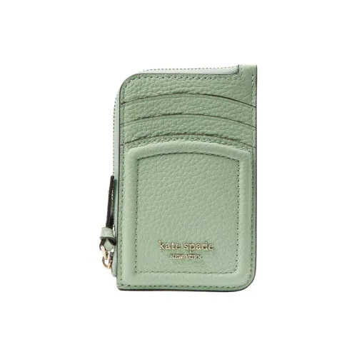 Kate Spade Knott Зернистая кожа личи кожа держатель для карт женский зеленый