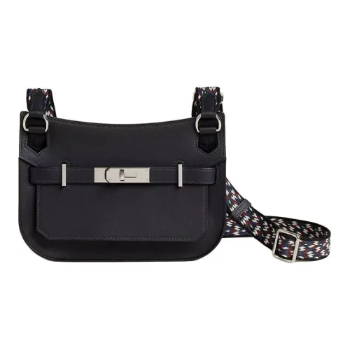 HERMES Jypsiere Swift Кожа Сумка через плечо Мини Женские 3Y Ледяной синий