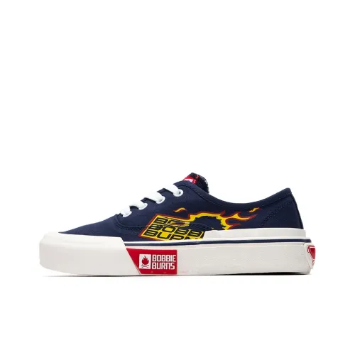 BOBBIE BURNS Низкий топ кеды унисекс синий