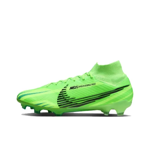 Nike Mercurial Superfly 9 Elite FG Твердый грунт Устойчивый к истиранию Дышащие Футбольные бутсы Мужские Зеленые