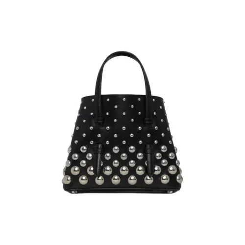 Alaia Напп Кожа Сумка-тоут Сумка для покупок Маленькая сумка Женская Черная