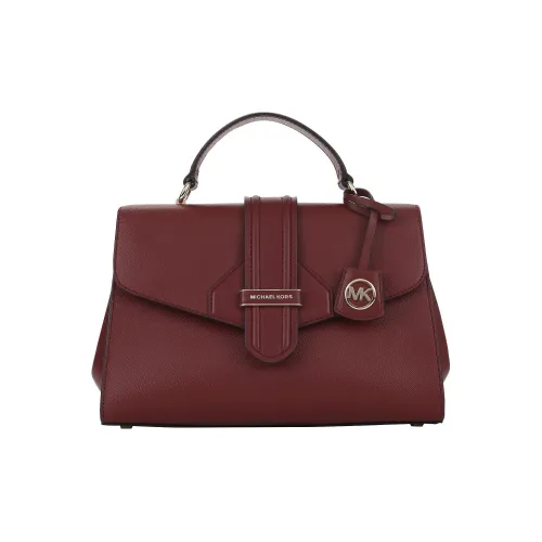 MICHAEL KORS Сумка через плечо из натуральной кожи женская бордового цвета