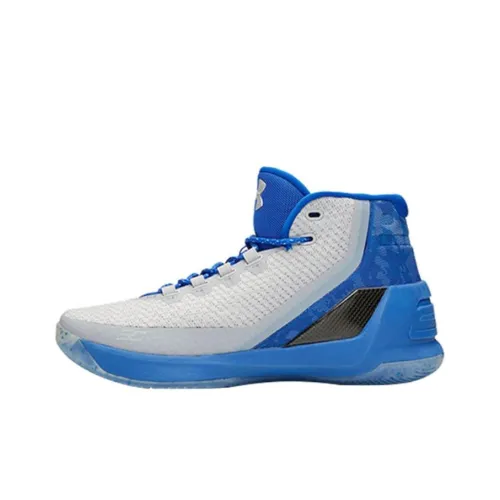 Under Armour Curry 3 Баскетбольные кроссовки MID Топ Белый Синий Мужской
