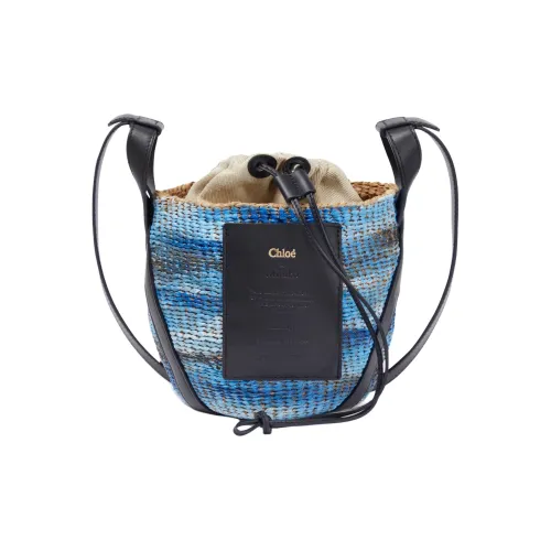Chloe Mifuko Collaboration Limited Edition Сумка из льна и рафии ведрообразной формы сумка через плечо женская