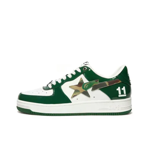 A BATHING APE STA Скейтборд Кроссовки Женские Белые Зеленые