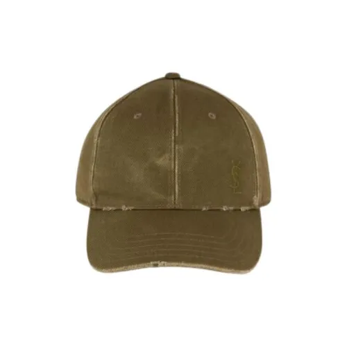 SAINT LAURENT Хлопковые кепки унисекс хаки