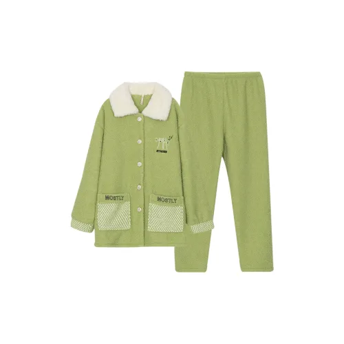 Dorame Pajama Комплект Женский Фруктовый Зеленый