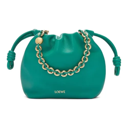 LOEWE Flamenco Nappa Sheepskin Crossbody Clutch Mini Women's Jadeite Green LOEWE Flamenco Nappa Овчина Через плечо Клатч Мини Женский Жадеит Зеленый