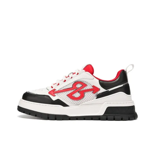 RARE Низкий Топ Повседневная Обувь Мужская Белый Красный