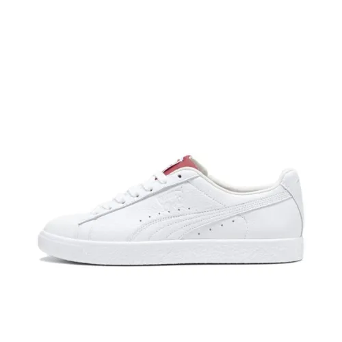PUMA Clyde Varsity 2 Low Топ Скейтборд Кроссовки Унисекс Белый Красный