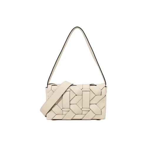 DISSONA Сумка через плечо из коровьей кожи большая женская белая