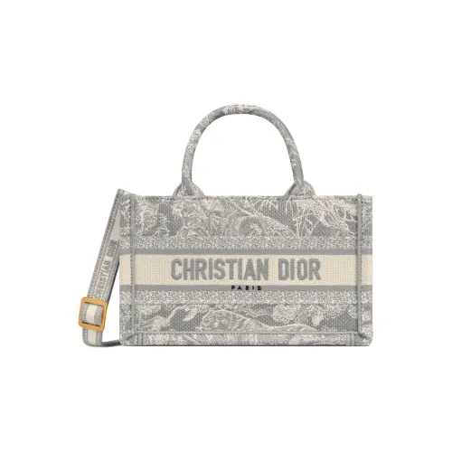 DIOR BookTote Reverse Jouy Print Embroidery Tote Bag Shopping Bag Mini Women's
