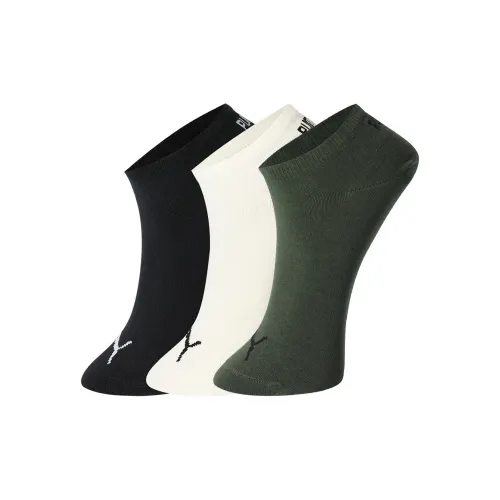 PUMA 037 Экрю/черный/Зеленый Унисекс Носки