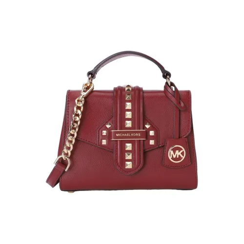 MICHAEL KORS MK Bleecker Кожа Сумка через плечо Сумка Маленькая Женская Бордовая