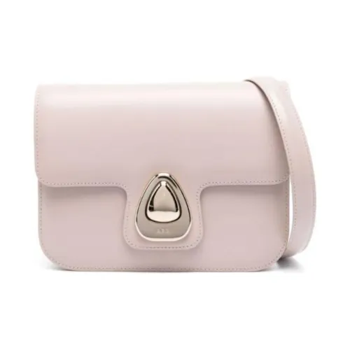 A.P.C. Joint Paragraph Grace Телячья кожа Сумка на плечо Женская Светло-розовая