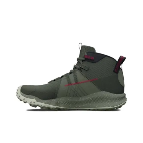 Under Armour Амортизация Устойчивость к истиранию Дышащий Высокий Топ Уличная обувь Унисекс Зеленый