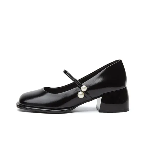 Daphne Квадратный каблук Mary Jane обувь 5 см Женская