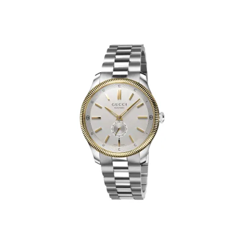 GUCCI Мужские часы Автоматический механический механизм ремешок из нержавеющей стали 40 мм белый циферблат